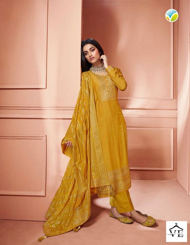 Vinay Fashion Kaseesh -Safeena Dola Wholesale Designer Salwar Suit Catalog — Wholesale Salwar Suits, MPA wholesale from Surat — view 6