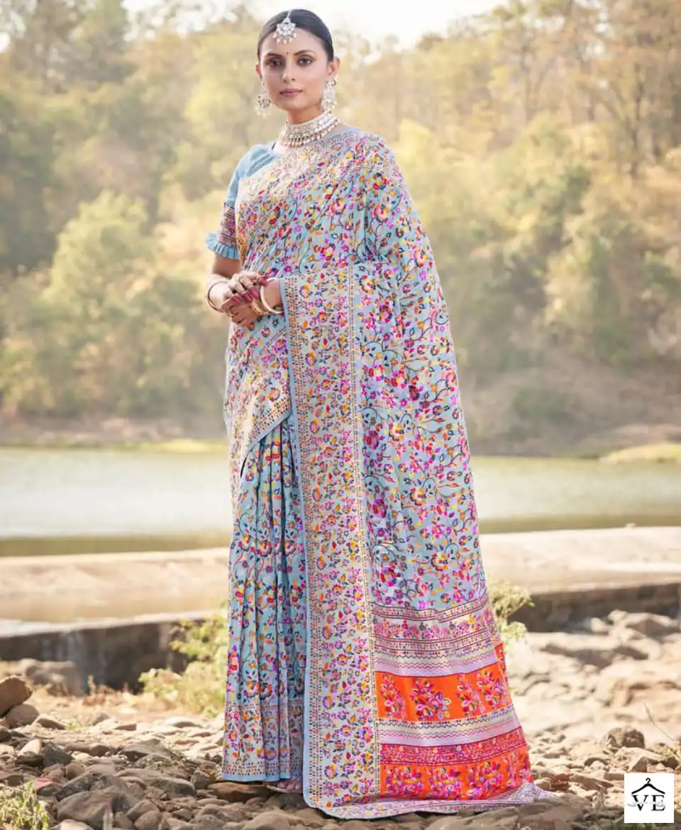 The Fabrica Kashmiri Vol 1 Pure Kashmiri Modal Weaving Wholesale Saree Catalog — Wholesale Sarees, MPA wholesale from Surat — view 1