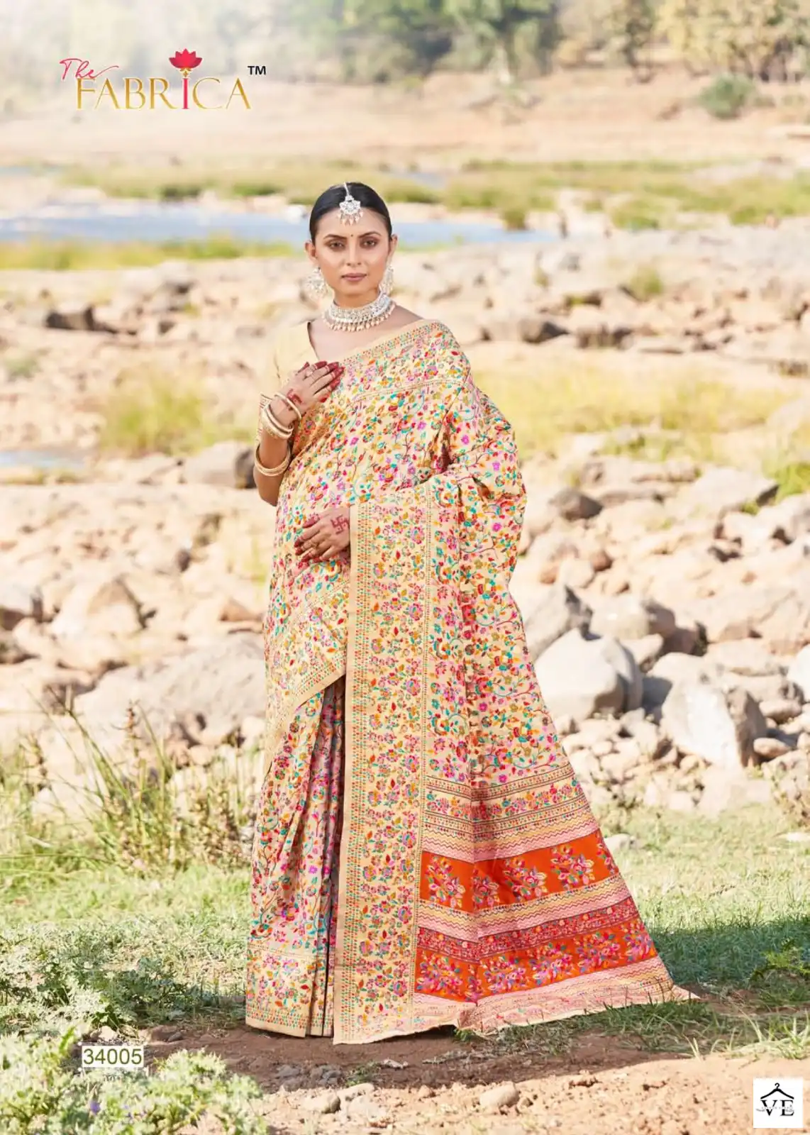 The Fabrica Kashmiri Vol 1 Pure Kashmiri Modal Weaving Wholesale Saree Catalog — Wholesale Sarees, MPA wholesale from Surat - Gallery Image 2