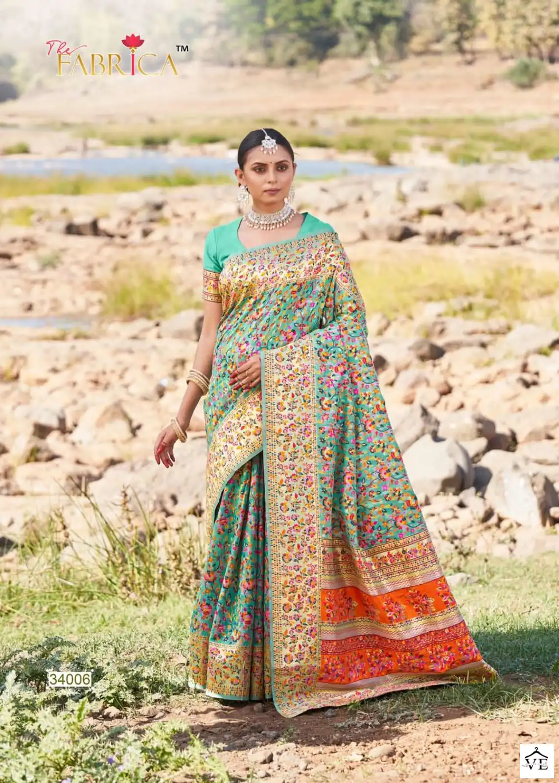 The Fabrica Kashmiri Vol 1 Pure Kashmiri Modal Weaving Wholesale Saree Catalog — Wholesale Sarees, MPA wholesale from Surat - Gallery Image 4