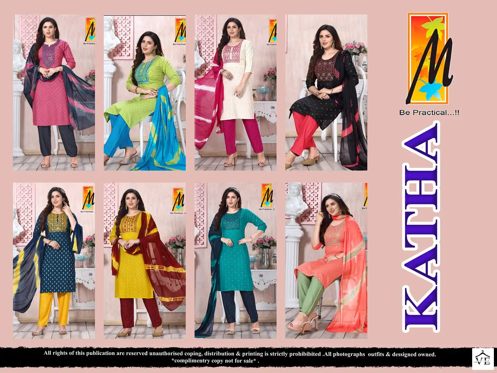 Vardan Ethnic Katha Rayon Wholesale Readymade Salwar Suit Catalog — Wholesale Salwar Suits, MPA wholesale from Surat — view 9