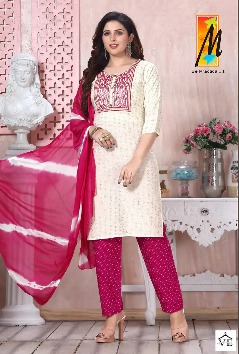Vardan Ethnic Katha Rayon Wholesale Readymade Salwar Suit Catalog — Wholesale Salwar Suits, MPA wholesale from Surat - Gallery Image 6
