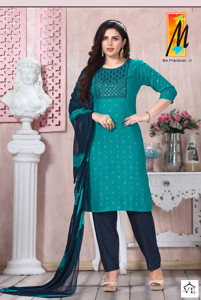 Vardan Ethnic Katha Rayon Wholesale Readymade Salwar Suit Catalog — Wholesale Salwar Suits, MPA wholesale from Surat - Gallery Image 8
