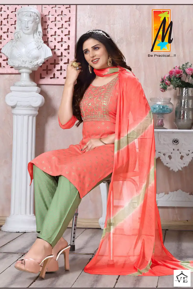 Vardan Ethnic Katha Rayon Wholesale Readymade Salwar Suit Catalog — Wholesale Salwar Suits, MPA wholesale from Surat - Gallery Image 2