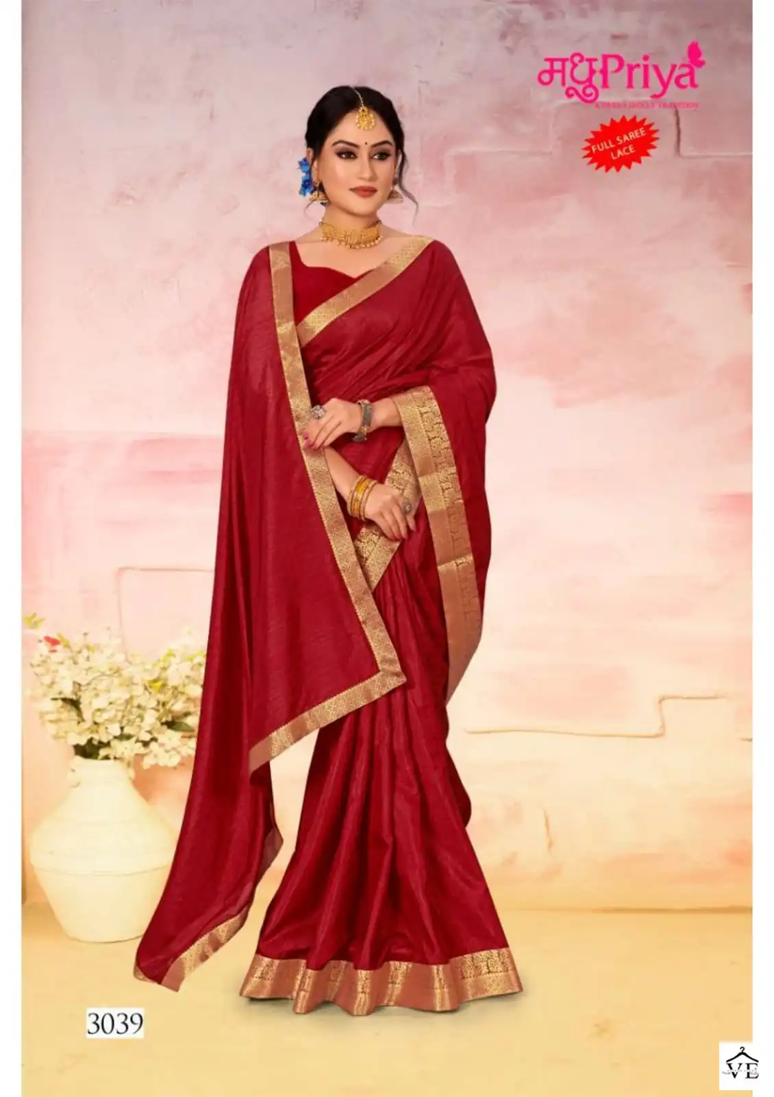 Madhupriya Kesar Kali P-P Vichitra Dyed Wholesale Saree Catalog — Wholesale Sarees, MPA wholesale from Surat - Gallery Image 7