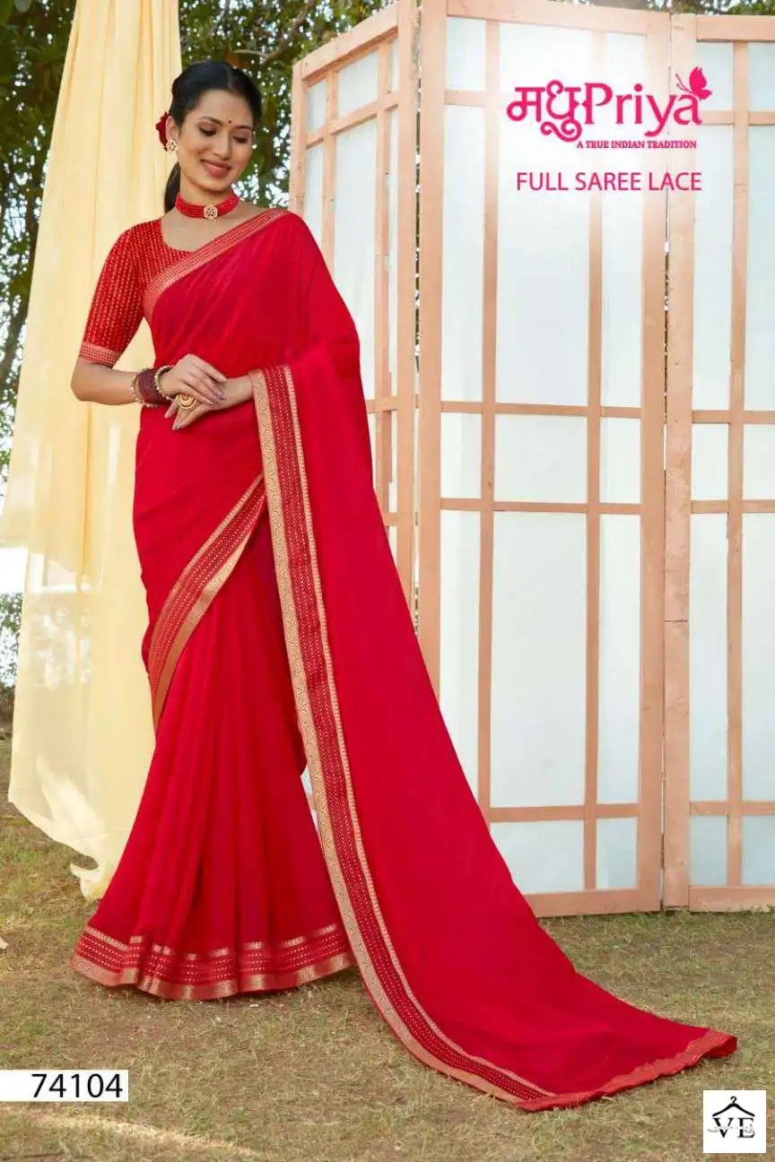 Madhupriya Kesar Katli White Cat Zometto Wholesale Saree Catalog — Wholesale Sarees, MPA wholesale from Surat - Gallery Image 3