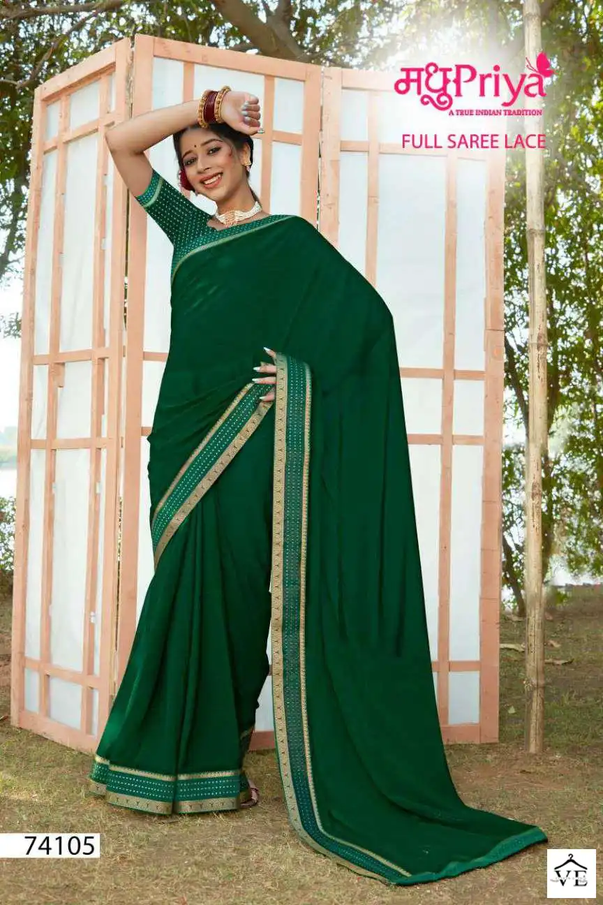 Madhupriya Kesar Katli White Cat Zometto Wholesale Saree Catalog — Wholesale Sarees, MPA wholesale from Surat - Gallery Image 4