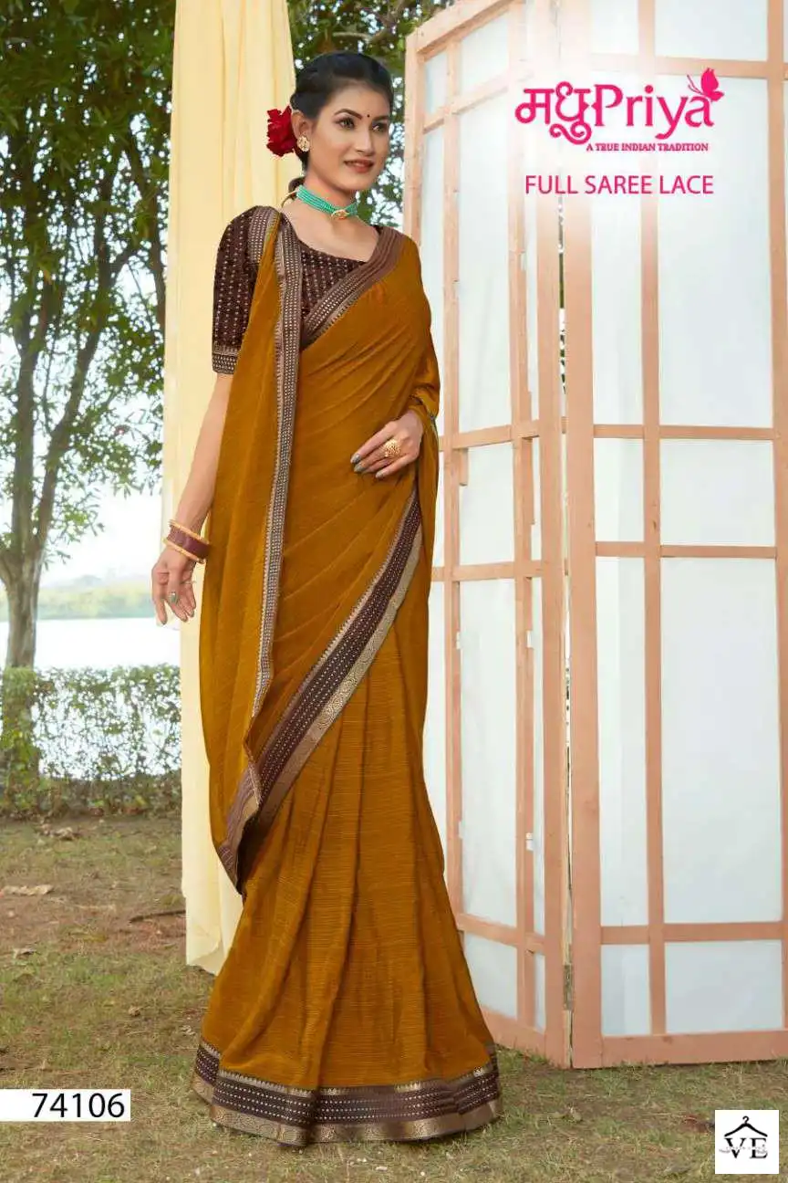Madhupriya Kesar Katli White Cat Zometto Wholesale Saree Catalog — Wholesale Sarees, MPA wholesale from Surat - Gallery Image 5
