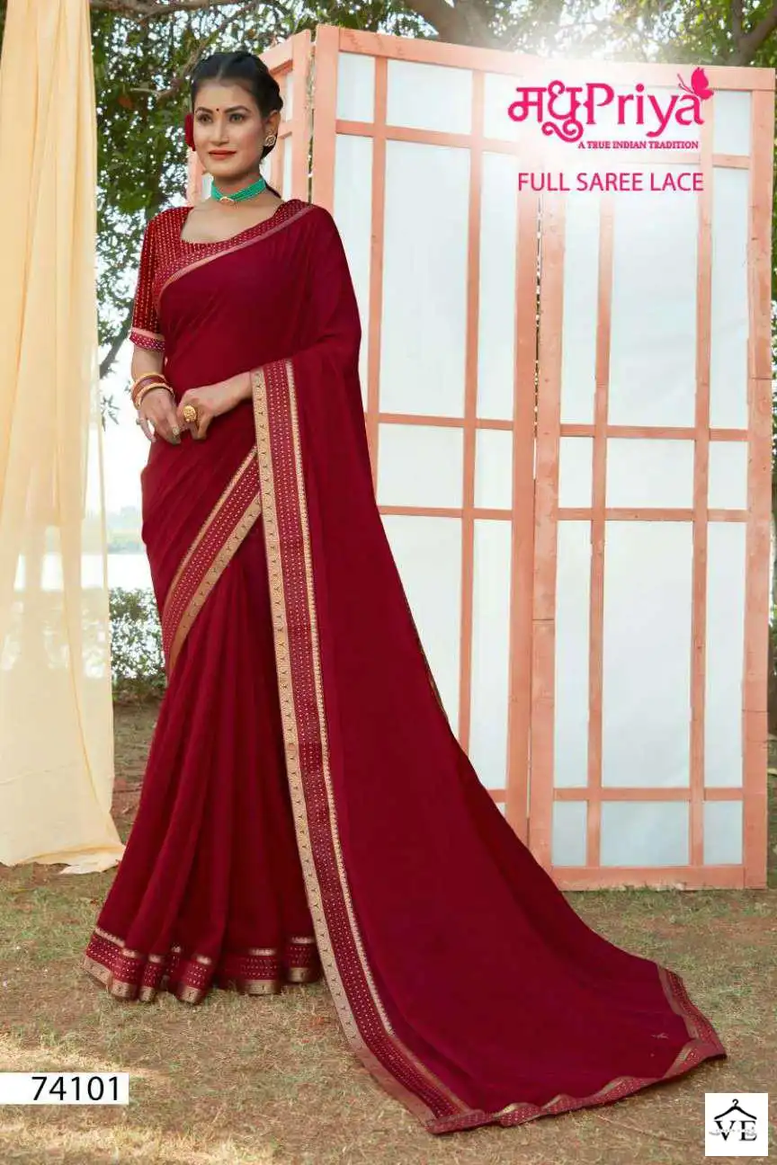 Madhupriya Kesar Katli White Cat Zometto Wholesale Saree Catalog — Wholesale Sarees, MPA wholesale from Surat - Gallery Image 6