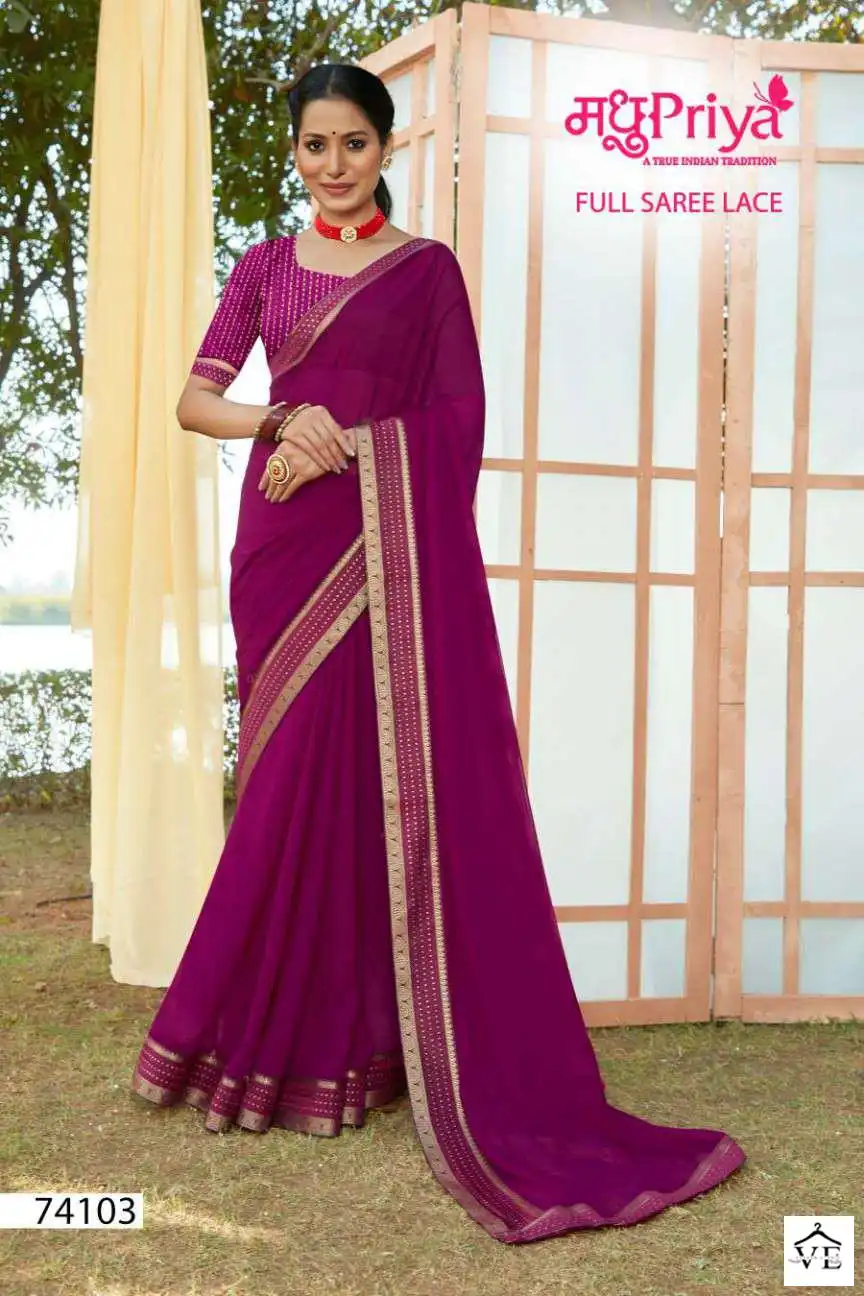 Madhupriya Kesar Katli White Cat Zometto Wholesale Saree Catalog — Wholesale Sarees, MPA wholesale from Surat - Gallery Image 7