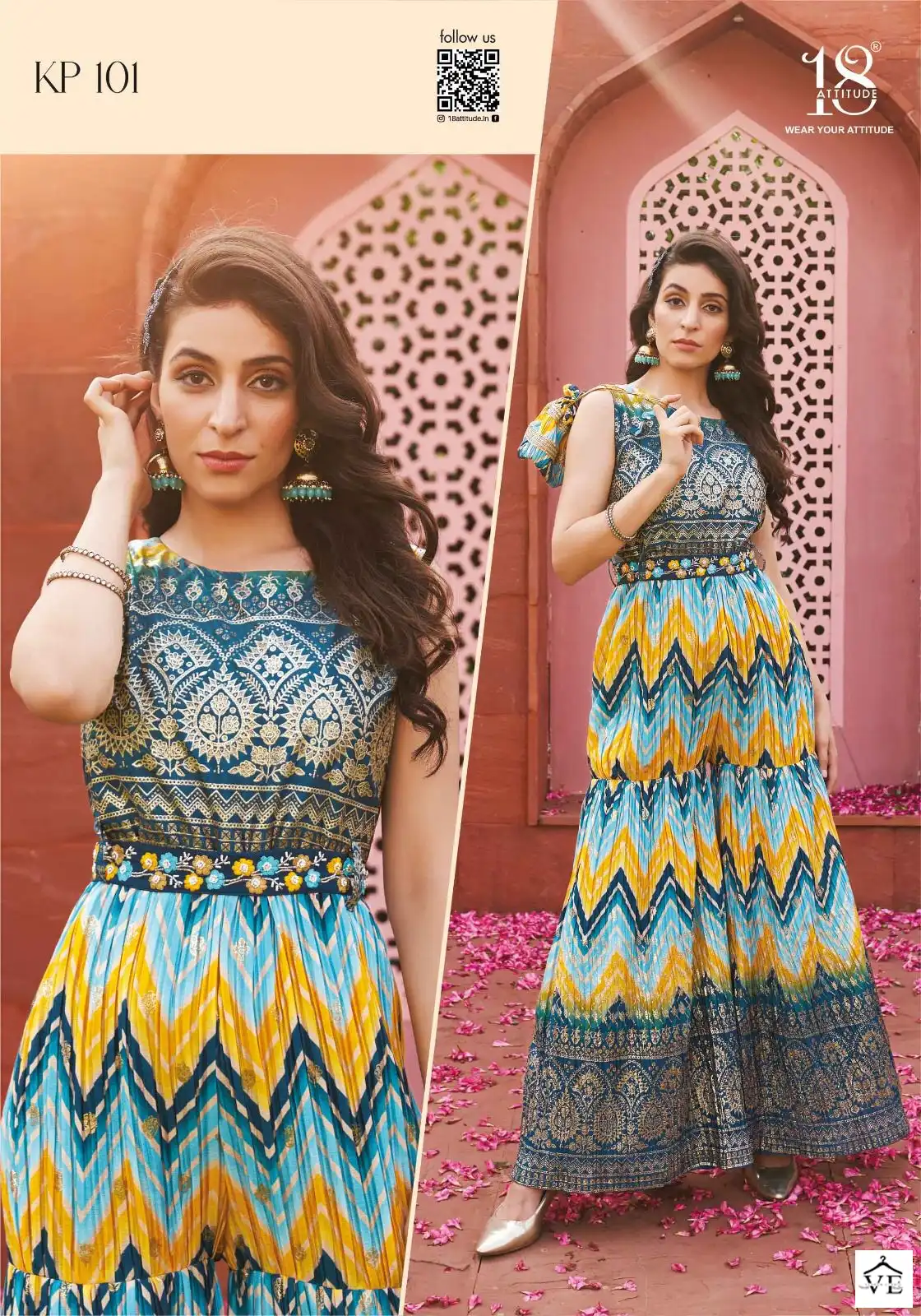 Vardan Ethnic Kitty-Party Chinnon Wholesale Kurti With Pant Catalog — Wholesale Kurtis, MPA wholesale from Surat - Gallery Image 2