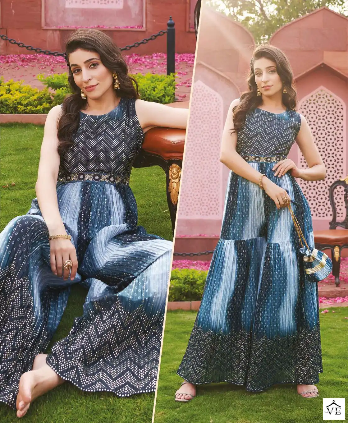 Vardan Ethnic Kitty-Party Chinnon Wholesale Kurti With Pant Catalog — Wholesale Kurtis, MPA wholesale from Surat — view 1