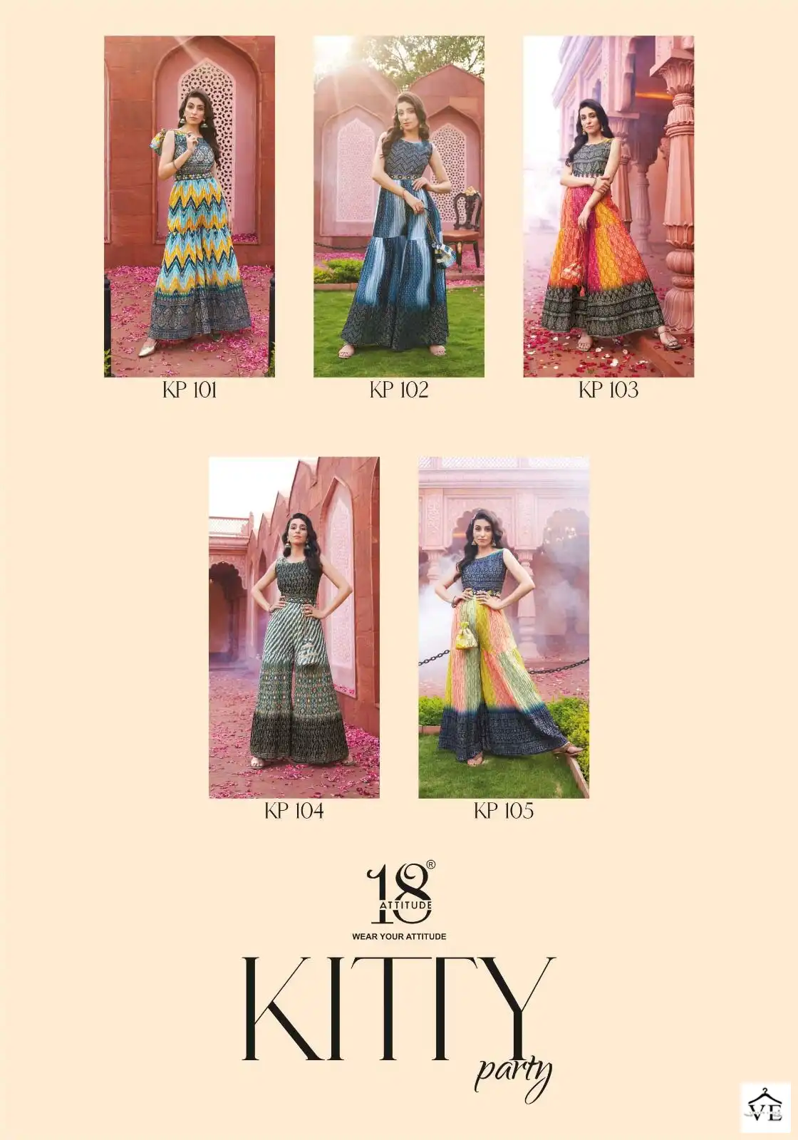 Vardan Ethnic Kitty-Party Chinnon Wholesale Kurti With Pant Catalog — Wholesale Kurtis, MPA wholesale from Surat — view 5