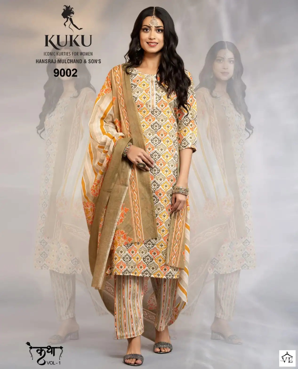 Kuku Katha Cotton Wholesale Readymade Suits Catalog — Wholesale Salwar Suits, MPA wholesale from Surat — view 1