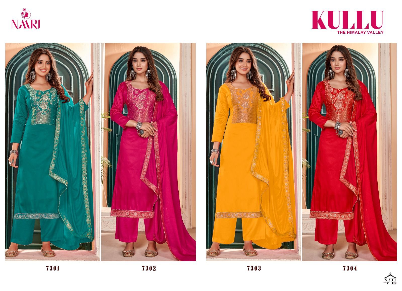 Naari Kullu Pure Jam Wholesale Salwar Suit Catalog — Wholesale Salwar Suits, MPA wholesale from Surat — view 5