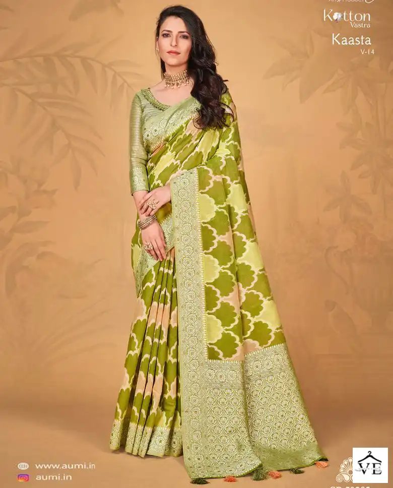 Aura Kaasta Vol 14 Cotton Wholesale Saree Catalog — Wholesale Sarees, MPA wholesale from Surat — view 1