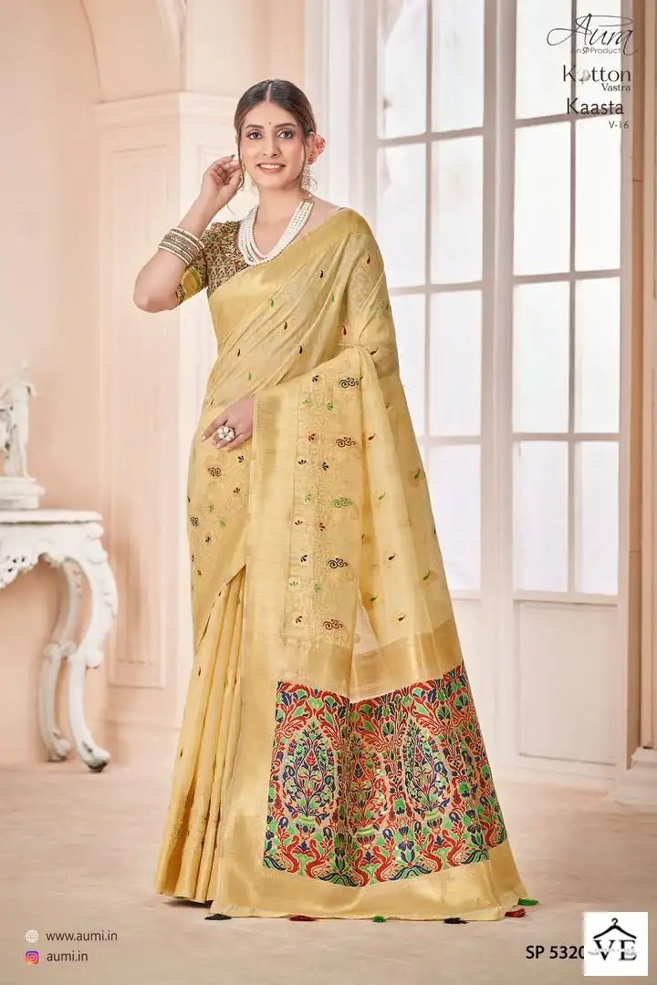 Aura Kaasta Vol 16 Cotton Wholesale Saree Catalog — Wholesale Sarees, MPA wholesale from Surat — view 5