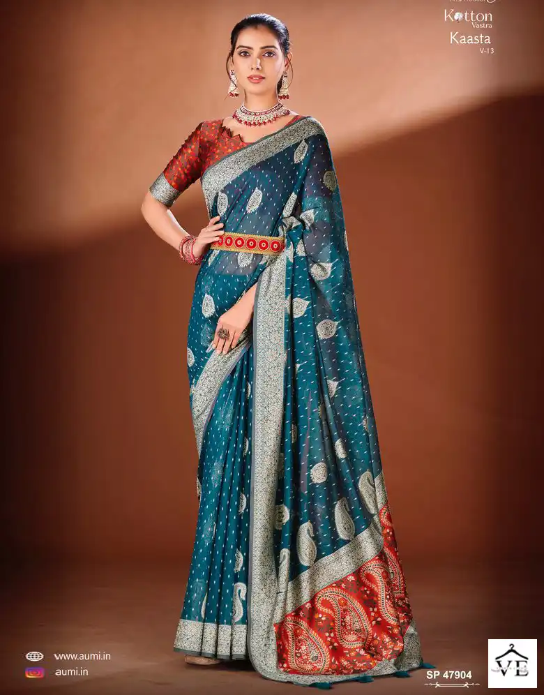 Aura Kaasta Vol-13 Cotton Wholesale Saree Catalog — Wholesale Sarees, MPA wholesale from Surat — view 1