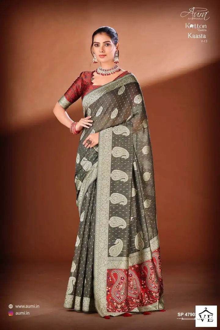 Aura Kaasta Vol-13 Cotton Wholesale Saree Catalog — Wholesale Sarees, MPA wholesale from Surat — view 3