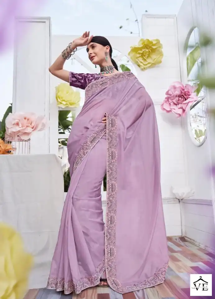 Kalista Noor Fancy Satin Organza Wholesale Designer Saree Catalog — Wholesale Sarees, MPA wholesale from Surat - Gallery Image 4