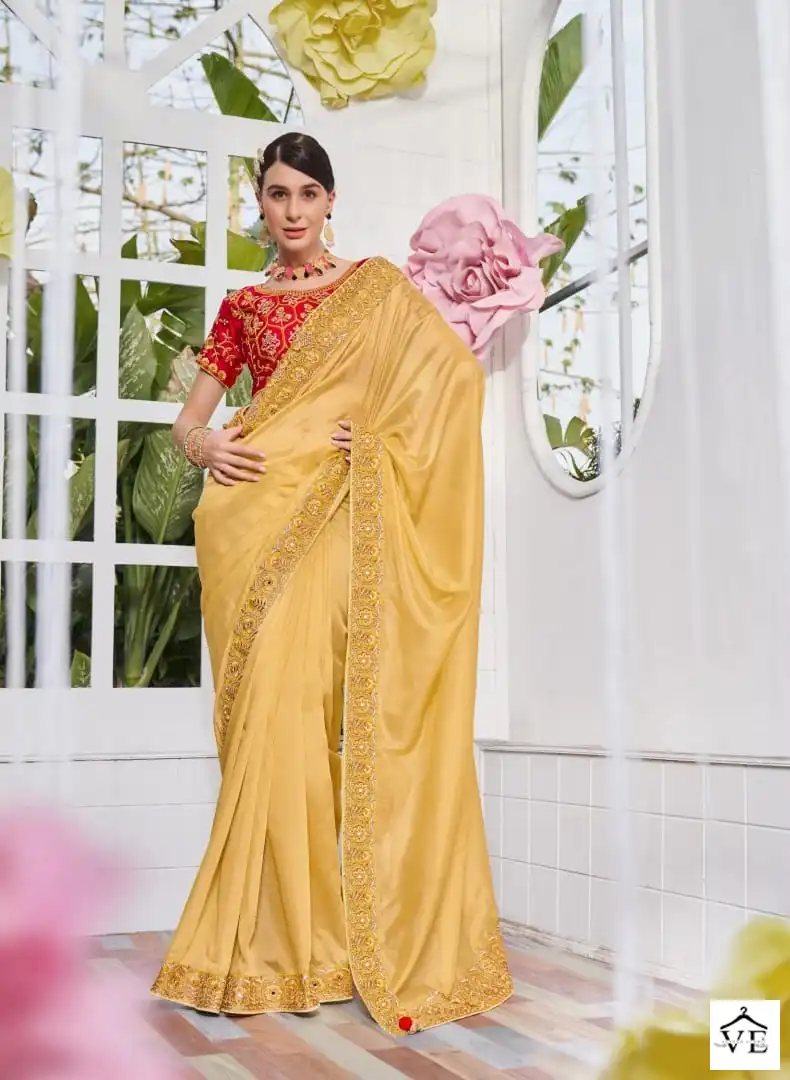 Kalista Noor Fancy Satin Organza Wholesale Designer Saree Catalog — Wholesale Sarees, MPA wholesale from Surat - Gallery Image 6