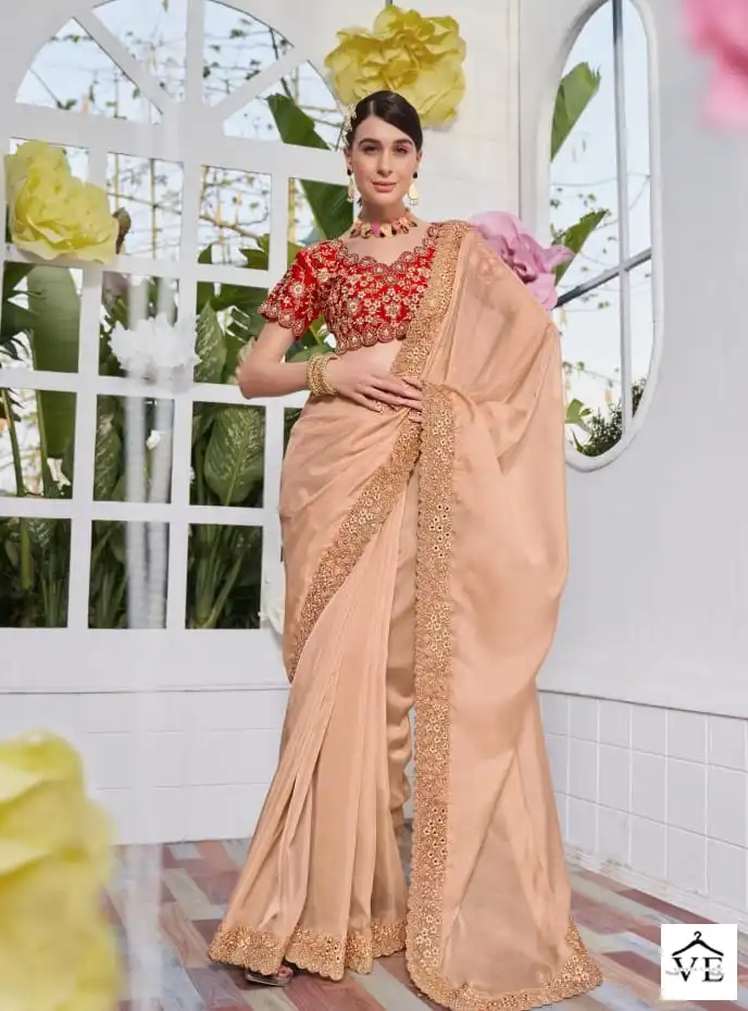 Kalista Noor Fancy Satin Organza Wholesale Designer Saree Catalog — Wholesale Sarees, MPA wholesale from Surat - Gallery Image 3