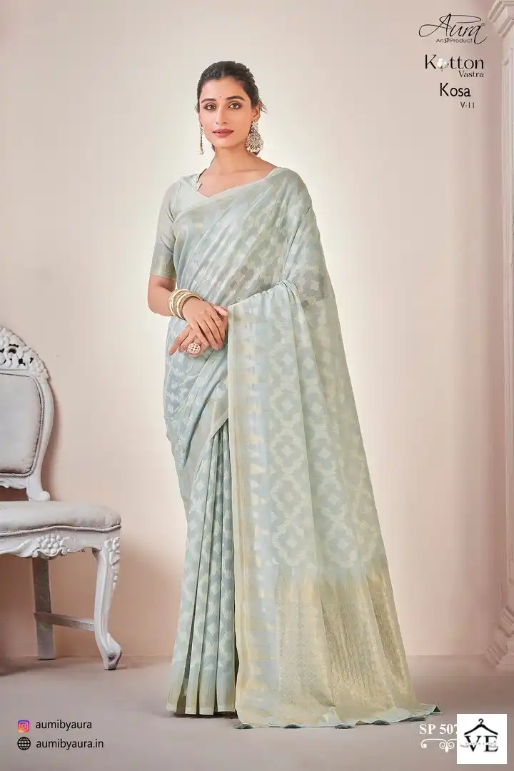 Aura Kosa Vol-11 Cotton Wholesale Saree Catalog — Wholesale Sarees, MPA wholesale from Surat — view 5