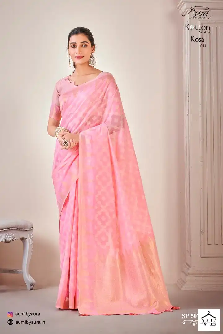 Aura Kosa Vol-11 Cotton Wholesale Saree Catalog — Wholesale Sarees, MPA wholesale from Surat — view 6