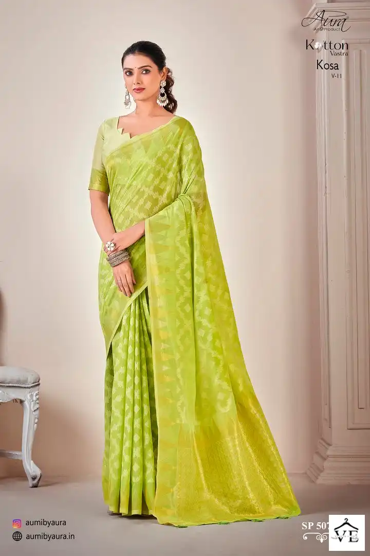Aura Kosa Vol-11 Cotton Wholesale Saree Catalog — Wholesale Sarees, MPA wholesale from Surat — view 2