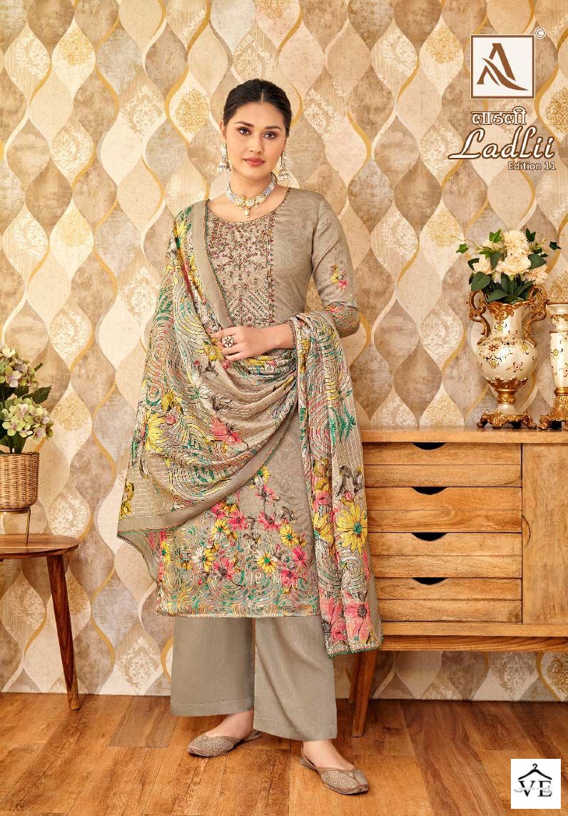Alok Suits Ladlii Edition Vol 11 Cotton Wholesale Salwar Suit Catalog — Wholesale Salwar Suits, MPA wholesale from Surat — view 6