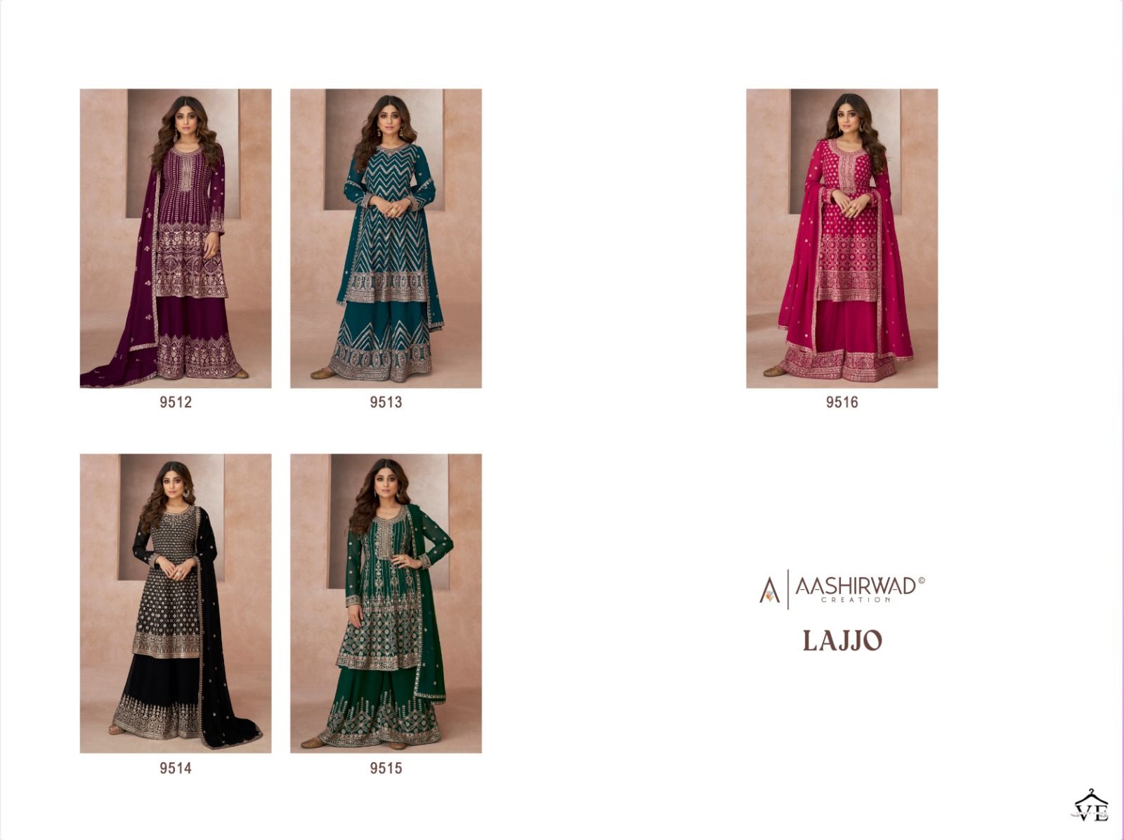 Aashirwad Lajjo Georgette Wholesale Designer Readymade Salwar Suit Catalog — Wholesale Salwar Suits, Aashirwad Creation wholesale from Surat — view 6