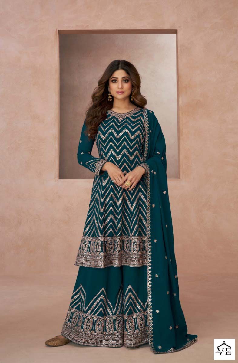 Aashirwad Lajjo Georgette Wholesale Designer Readymade Salwar Suit Catalog — Wholesale Salwar Suits, Aashirwad Creation wholesale from Surat - Gallery Image 3