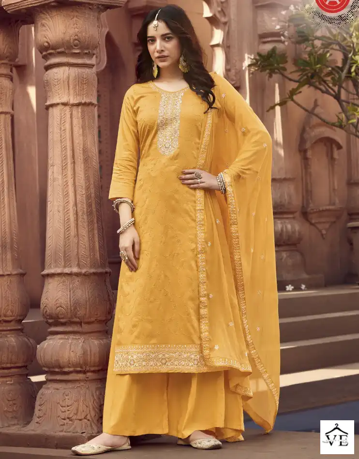 Kalarang Leen Jam Silk Cotton Wholesale Salwar Suit Catalog — Wholesale Salwar Suits, MPA wholesale from Surat — view 1