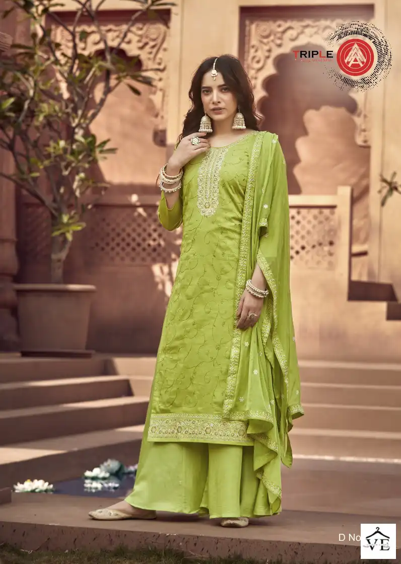 Kalarang Leen Jam Silk Cotton Wholesale Salwar Suit Catalog — Wholesale Salwar Suits, MPA wholesale from Surat - Gallery Image 4