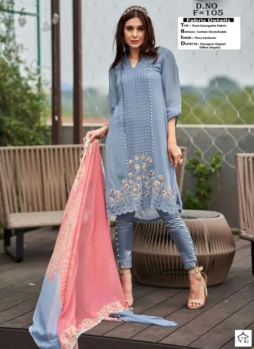 Fatima Studio Luxury Pret Pure Georgette Wholesale Readymade Pakistani Salwar Suit Catalog — Wholesale Salwar Suits, MPA wholesale from Surat — view 1