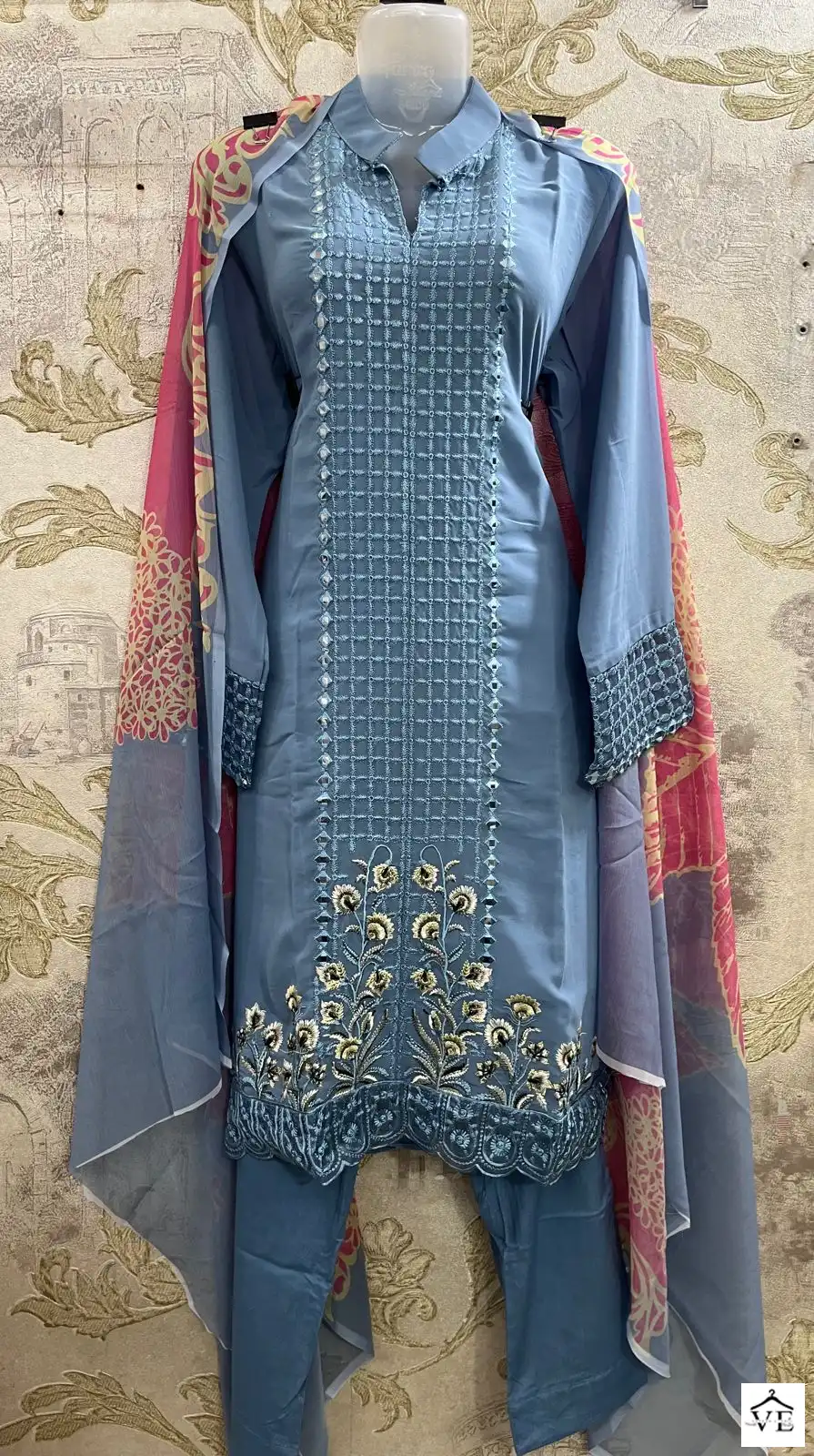 Fatima Studio Luxury Pret Pure Georgette Wholesale Readymade Pakistani Salwar Suit Catalog — Wholesale Salwar Suits, MPA wholesale from Surat — view 5