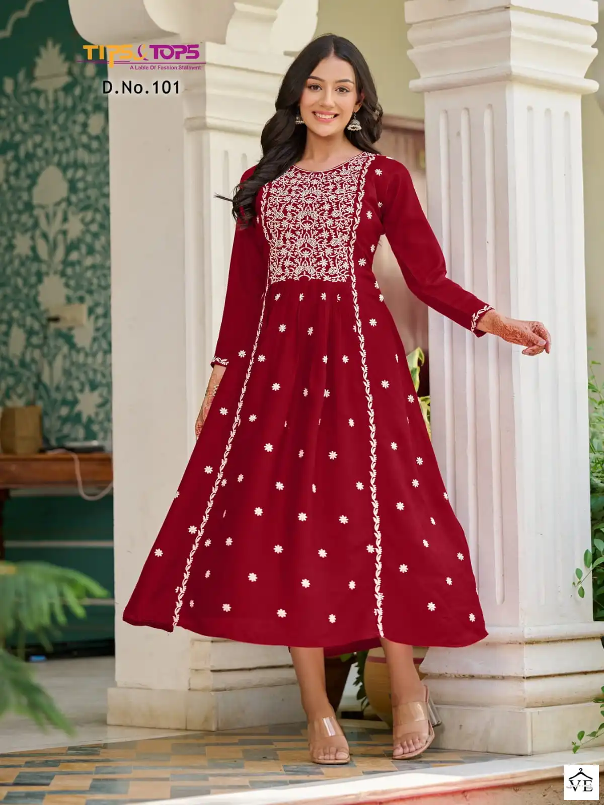 Tips & Tops Lakhnavi Rayon Slub Wholesale Kurtis Catalog — Wholesale Kurtis, MPA wholesale from Surat - Gallery Image 2
