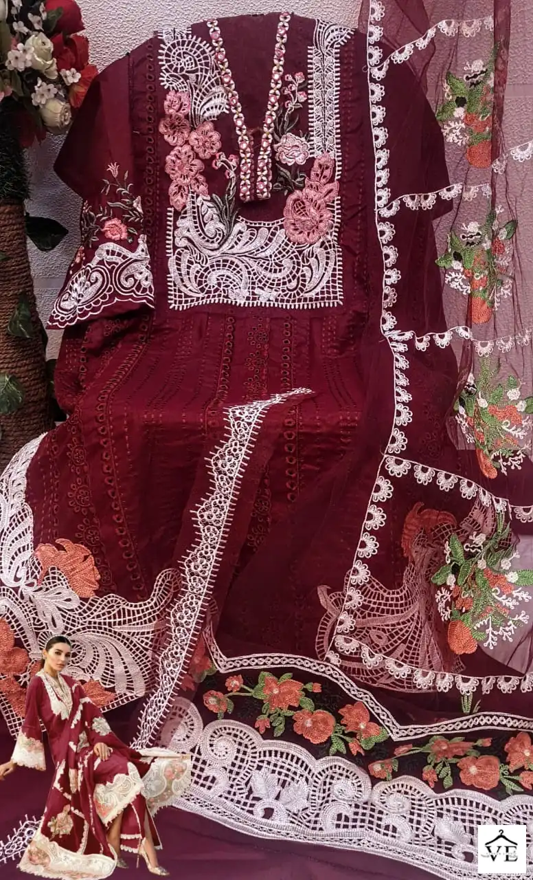 Qalamkaar Lawn-01 New Colours Cotton Wholesale Pakistani Suit Catalog — Wholesale Salwar Suits, MPA wholesale from Surat - Gallery Image 7