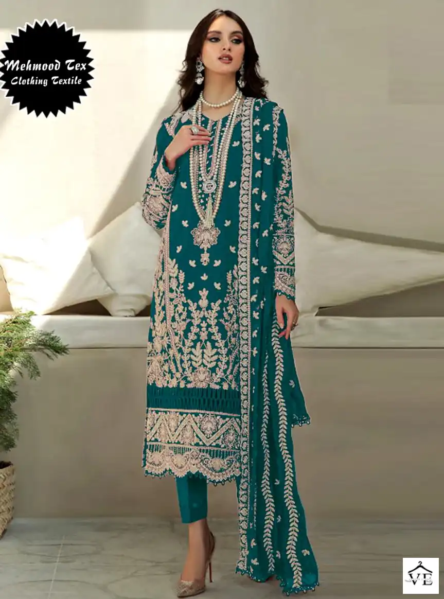 Mehmood Tex M-24 Organza Wholesale Pakistani Suit Catalog - Image 5