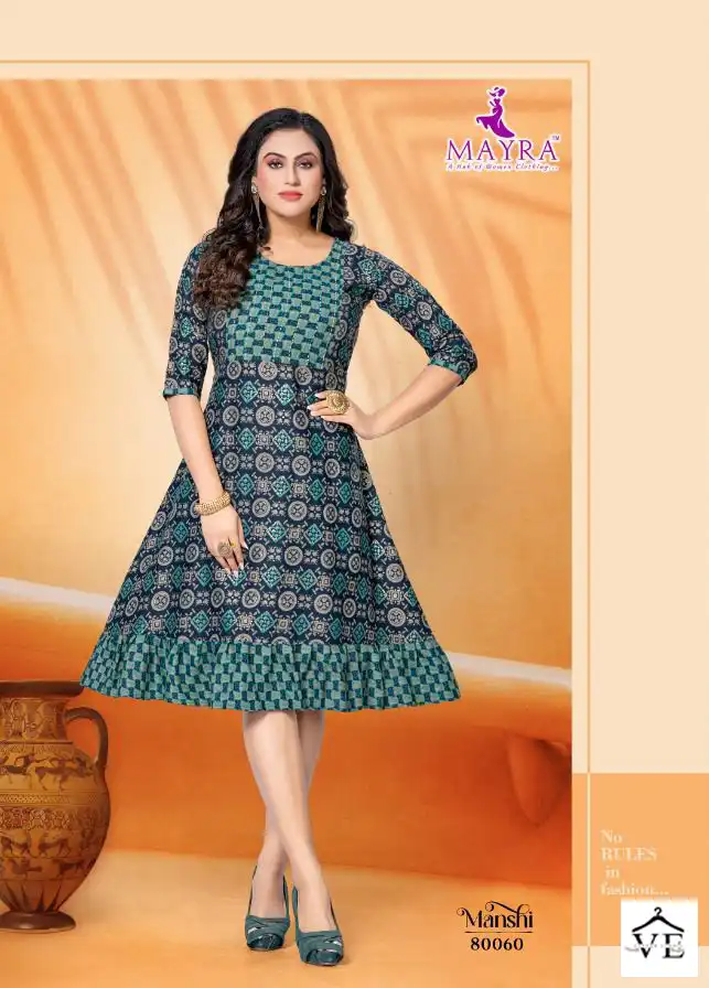 Mayra Manshi Rayon Wholesale Kurti Catalog — Wholesale Kurtis, MPA wholesale from Surat - Gallery Image 4