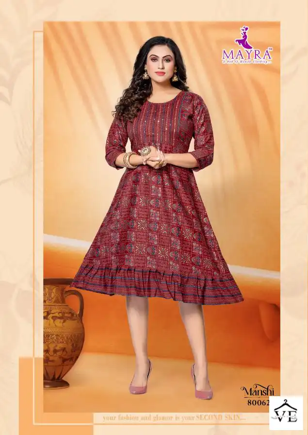 Mayra Manshi Rayon Wholesale Kurti Catalog — Wholesale Kurtis, MPA wholesale from Surat - Gallery Image 6