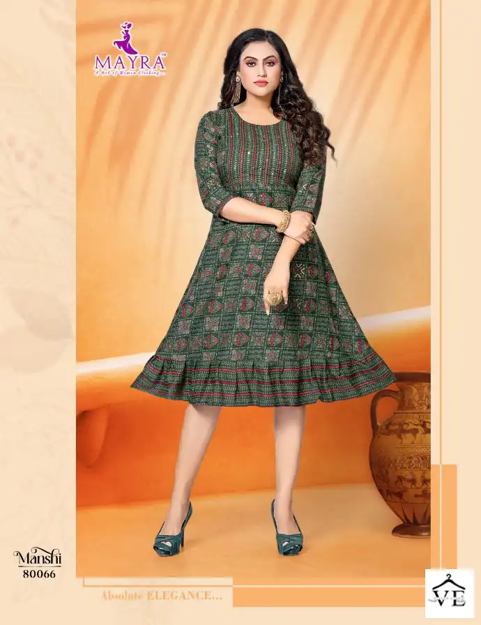 Mayra Manshi Rayon Wholesale Kurti Catalog — Wholesale Kurtis, MPA wholesale from Surat - Gallery Image 2