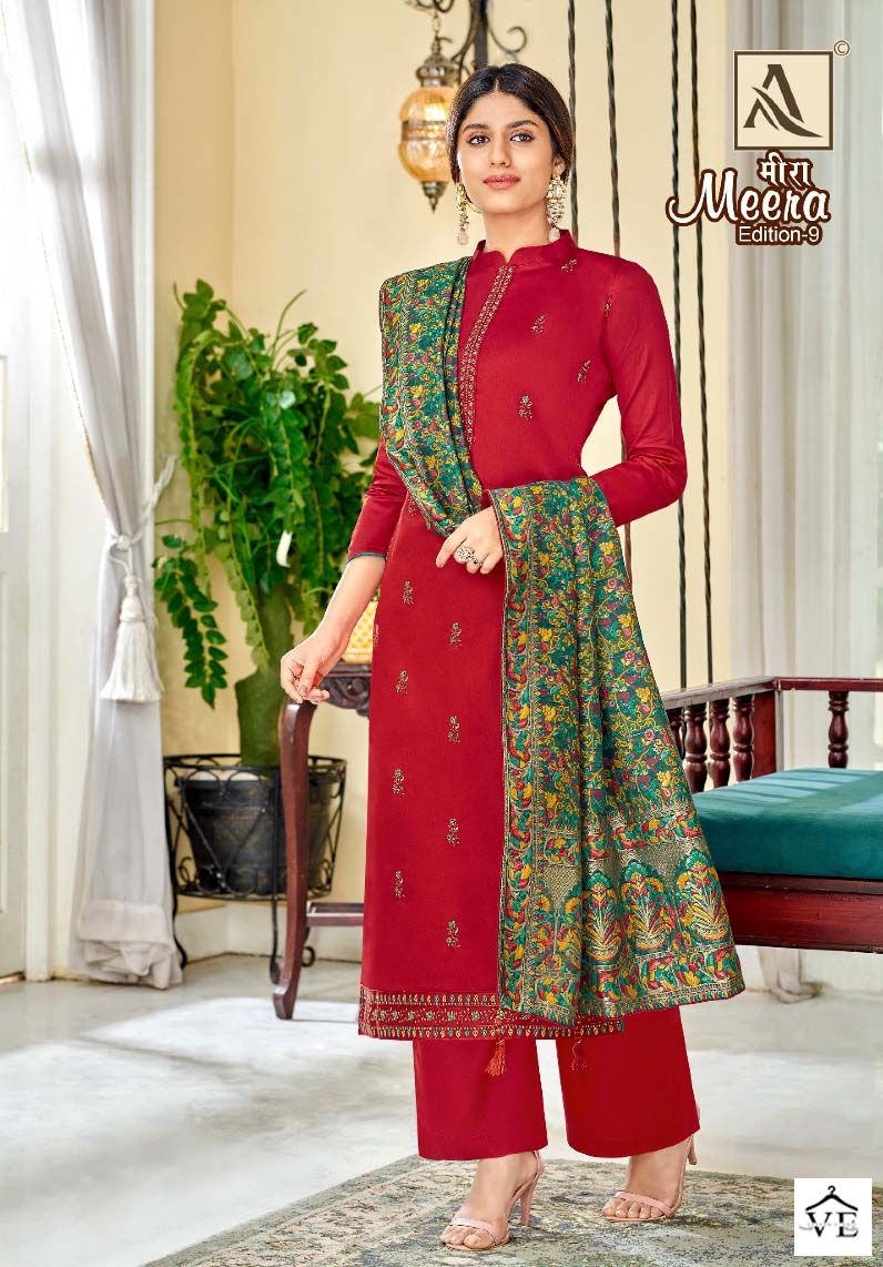 Alok Suits Meera Edition Vol 9 Jam Cotton Wholesale Salwar Suit Catalog — Wholesale Salwar Suits, MPA wholesale from Surat - Gallery Image 3