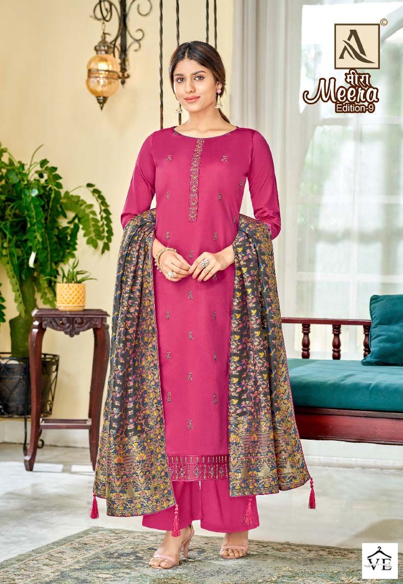 Alok Suits Meera Edition Vol 9 Jam Cotton Wholesale Salwar Suit Catalog — Wholesale Salwar Suits, MPA wholesale from Surat - Gallery Image 4