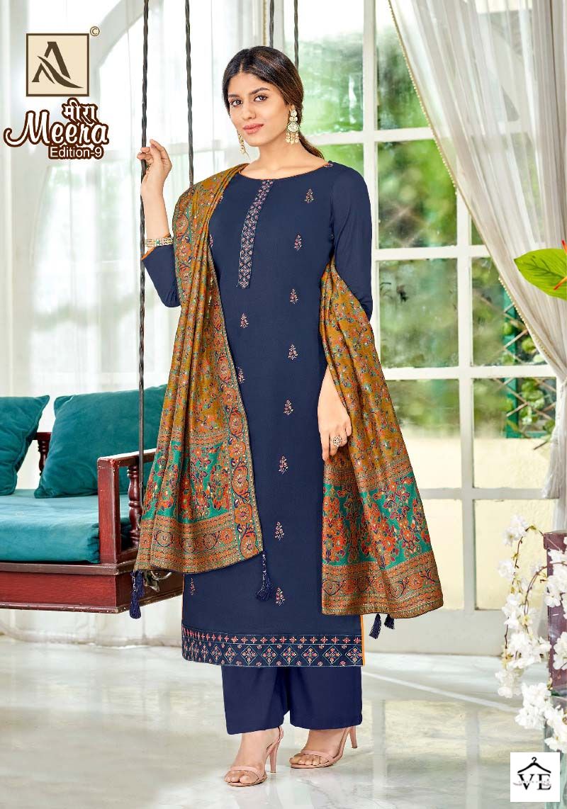 Alok Suits Meera Edition Vol 9 Jam Cotton Wholesale Salwar Suit Catalog — Wholesale Salwar Suits, MPA wholesale from Surat - Gallery Image 5