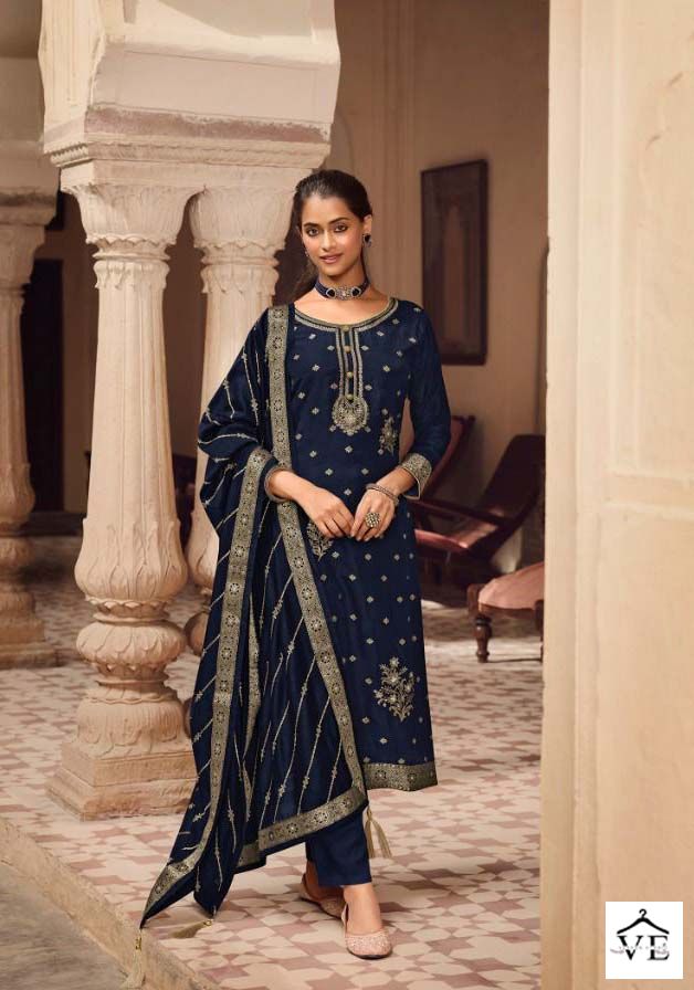 Zisa Mehak Jacquard Wholesale Designer Salwar Suit catalog — Wholesale Salwar Suits, MPA wholesale from Surat - Gallery Image 3