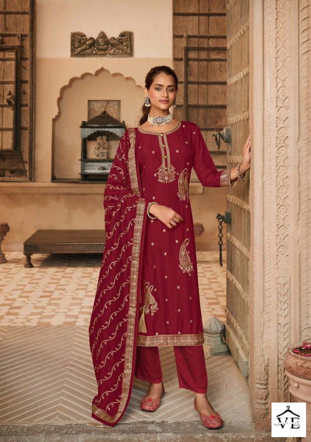 Zisa Mehak Jacquard Wholesale Designer Salwar Suit catalog — Wholesale Salwar Suits, MPA wholesale from Surat - Gallery Image 4