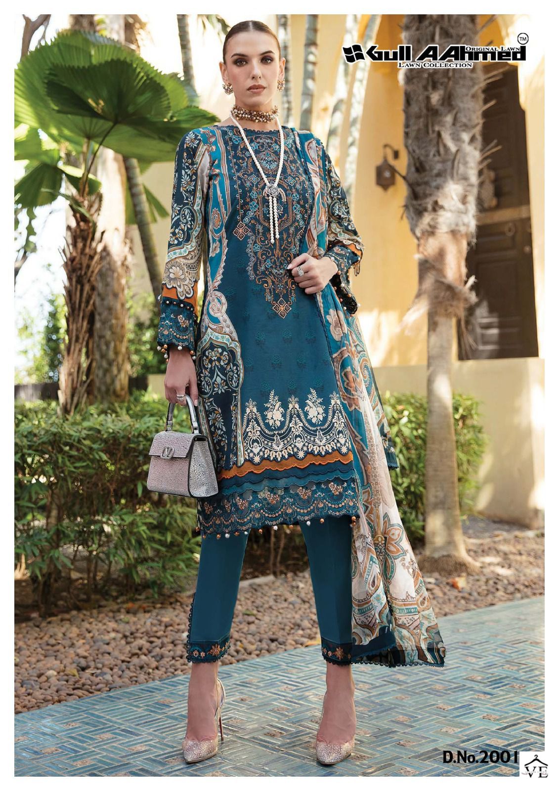 Gull Aahmed Minhal Exclusive Lawn Collection Vol 2 Lawn Cotton Wholesale Pakistani Salwar Suit Catalog — Wholesale Salwar Suits, MPA wholesale from Surat - Gallery Image 5