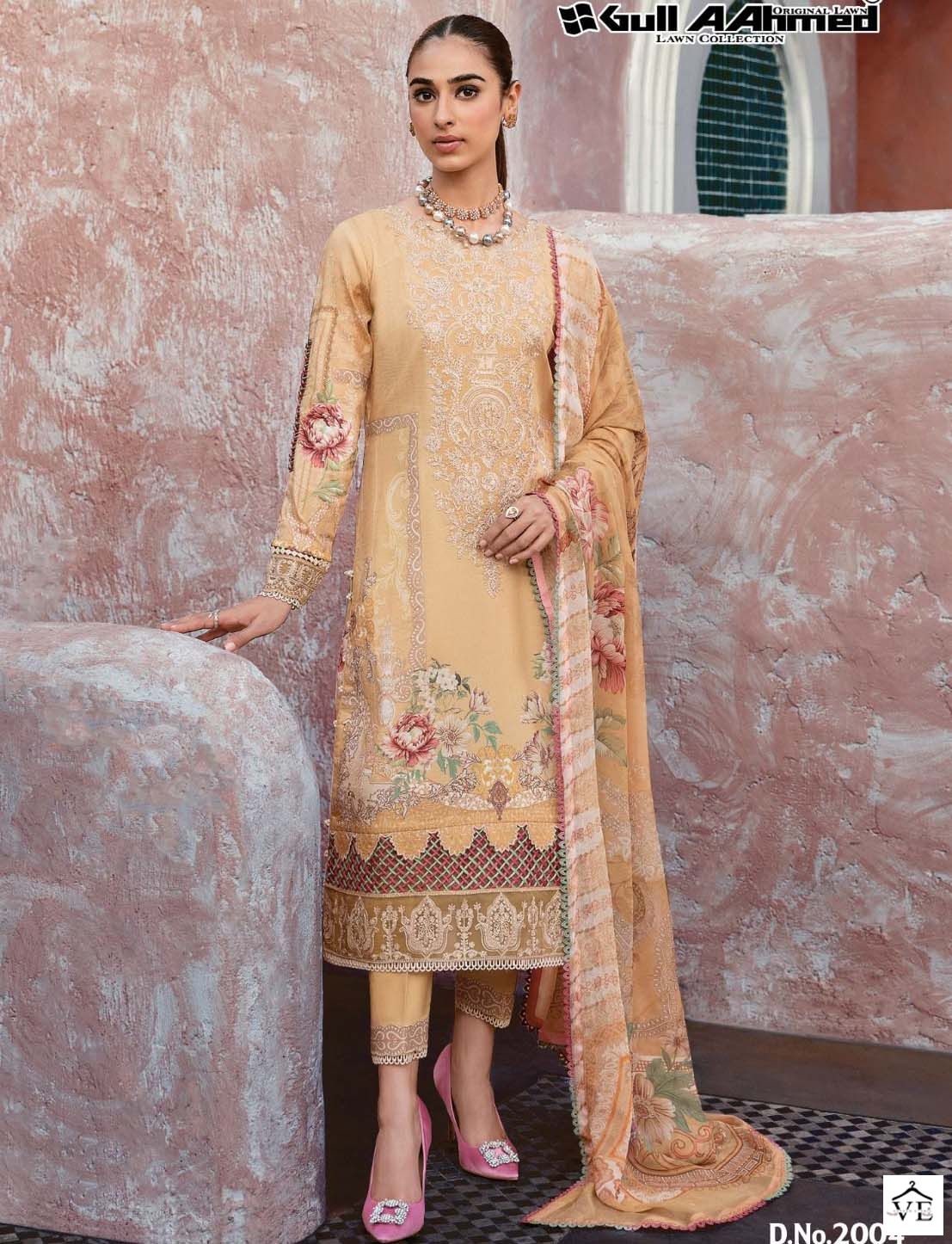 Gull Aahmed Minhal Exclusive Lawn Collection Vol 2 Lawn Cotton Wholesale Pakistani Salwar Suit Catalog — Wholesale Salwar Suits, MPA wholesale from Surat — view 1