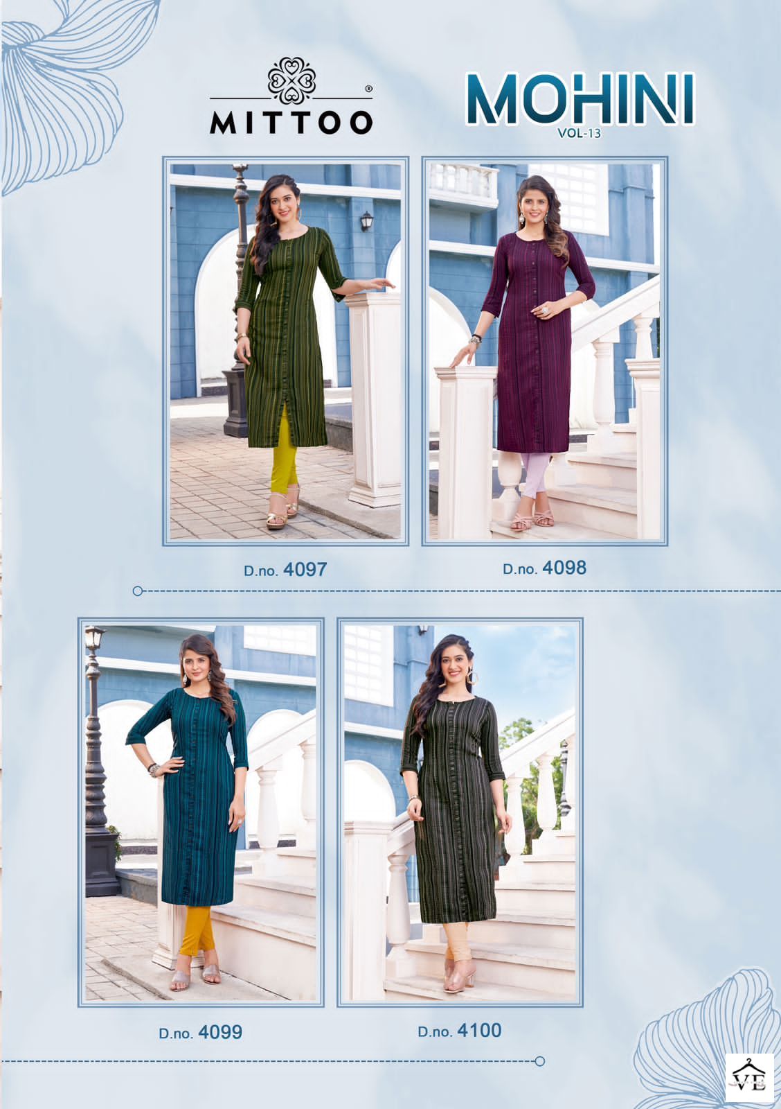 Mittoo Mohini Vol 13 Weaving Strips Wholesale Kurti With Pant Catalog — Wholesale Kurtis, MPA wholesale from Surat - Gallery Image 5